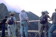 Auf dem Vulkan Stromboli, Blick auf die Lava-Rutsche